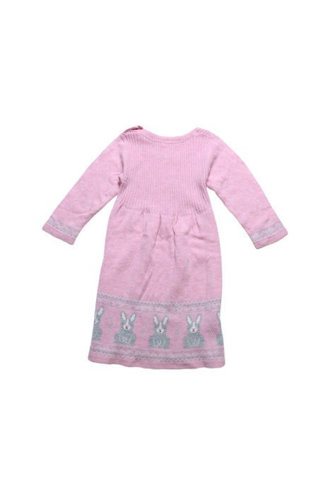 A Pink Sweater Dresses from Purebaby in size 12-18M for girl. (Back View)