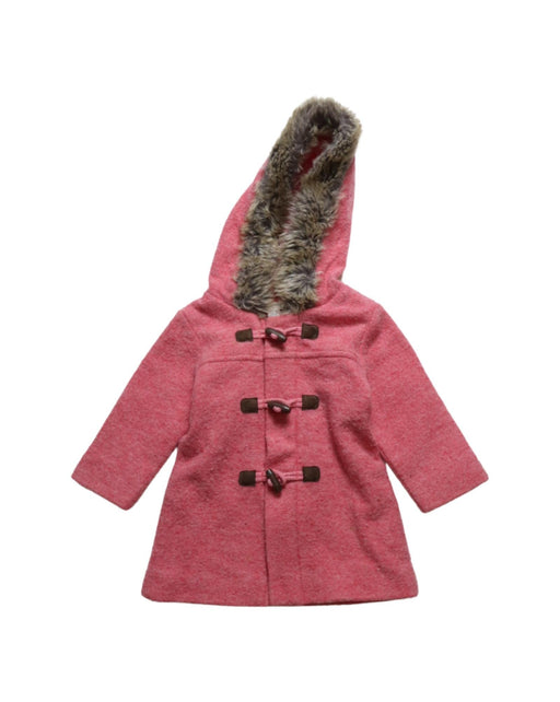 A Red Coats from Purebaby in size 12-18M for girl. (Front View)