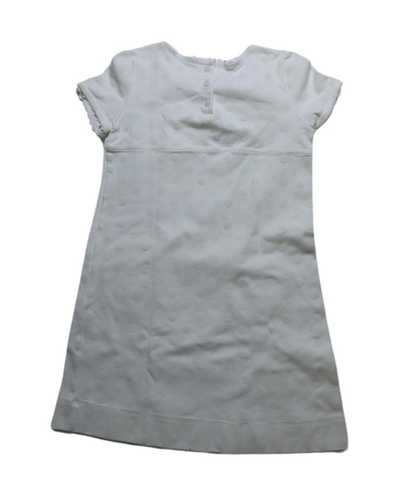 A White Short Sleeve Dresses from Petit Bateau in size 10Y for girl. (Back View)