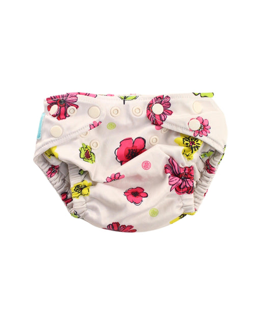 A White Swim Diapers from Charlie Banana in size O/S for girl. (Front View)