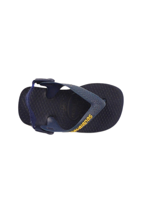 A Blue Flip Flops from Havaianas in size 12-18M for boy. (Front View)