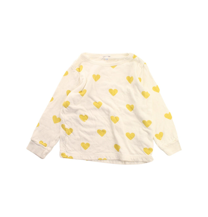 A White Pants Sets from Petit Bateau in size 4T for girl. (Front View)