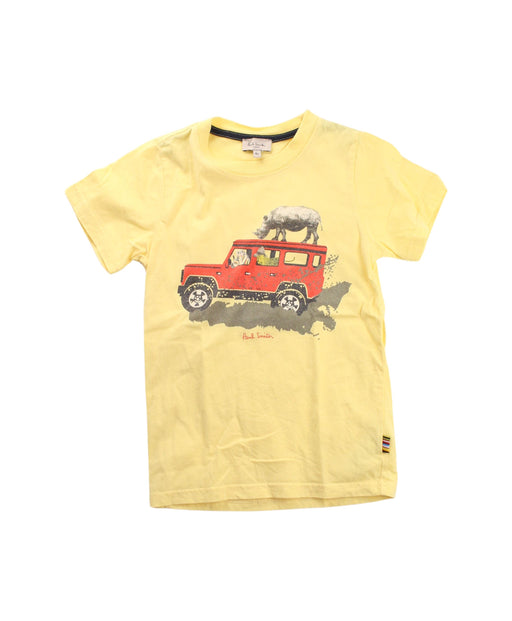 A Yellow Short Sleeve T Shirts from Paul Smith in size 4T for boy. (Front View)