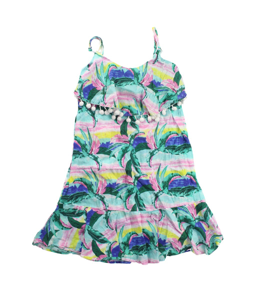 A Green Sleeveless Dresses from Platypus in size 4T for girl. (Front View)