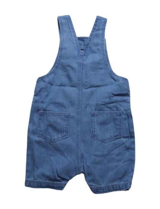 A Blue Overall Shorts from Petit Bateau in size 3-6M for neutral. (Back View)