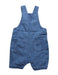 A Blue Overall Shorts from Petit Bateau in size 3-6M for neutral. (Back View)