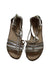 A Silver Sandals from Geox in size 6T for girl. (Back View)