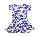 A Blue Short Sleeve Dresses from Mini Rodini in size 2T for girl. (Back View)