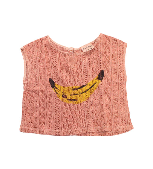 A Peach Sleeveless Tops from Bobo Choses in size 2T for girl. (Front View)