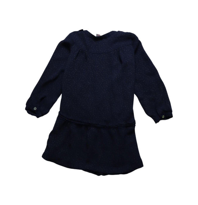 A Blue Long Sleeve Dresses from Cyrillus in size 4T for girl. (Back View)