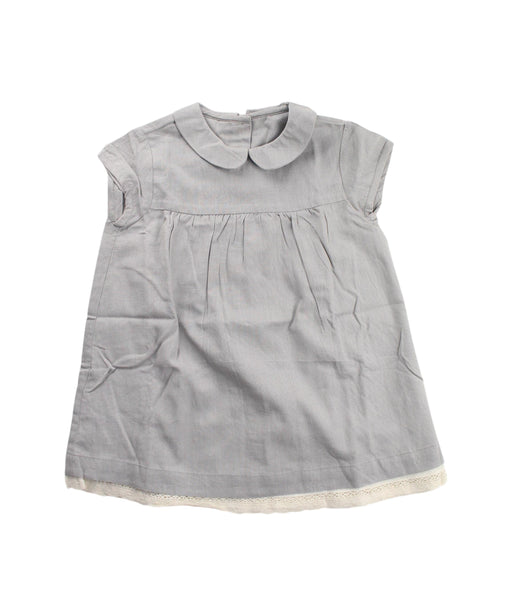 A Grey Short Sleeve Dresses from Little Cotton Clothes in size 2T for girl. (Front View)