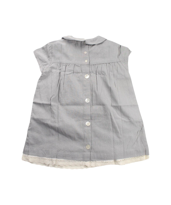 A Grey Short Sleeve Dresses from Little Cotton Clothes in size 2T for girl. (Back View)