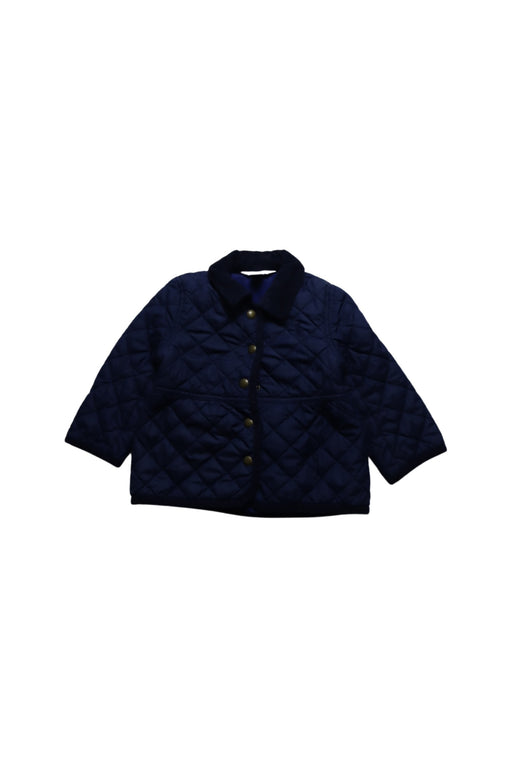 A Blue Puffer/Quilted Jackets from Ralph Lauren in size 12-18M for girl. (Front View)