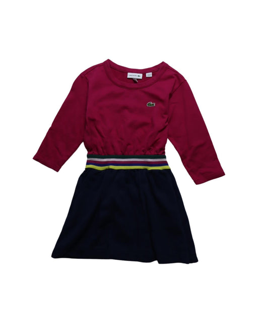 A Multicolour Long Sleeve Dresses from Lacoste in size 2T for girl. (Front View)