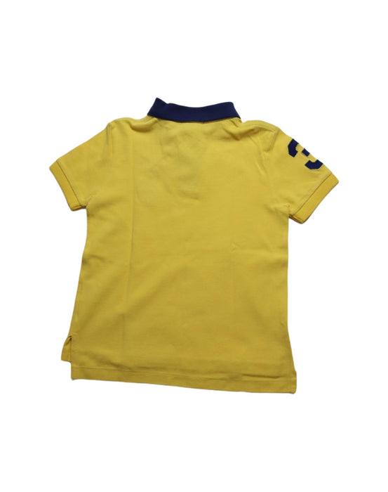 A Yellow Short Sleeve Polos from Polo Ralph Lauren in size 4T for boy. (Back View)