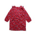 A Red Long Sleeve Dresses from Purebaby in size 4T for girl. (Front View)