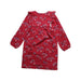 A Red Long Sleeve Dresses from Purebaby in size 4T for girl. (Back View)