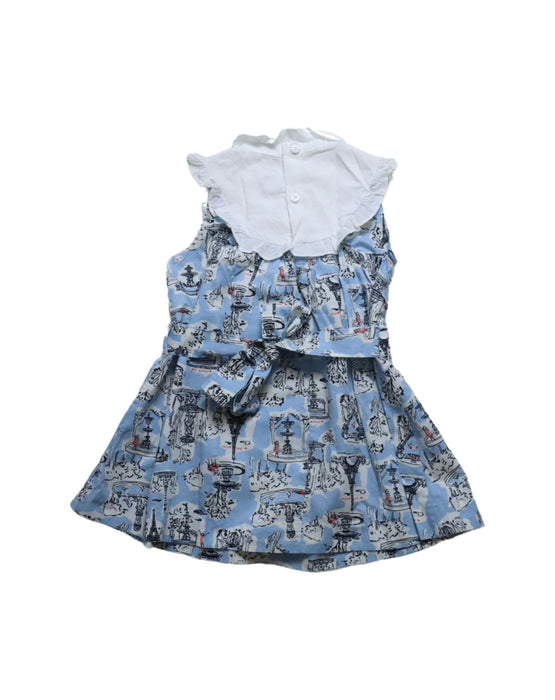 A Multicolour Sleeveless Dresses from Petit Bateau in size 3T for girl. (Back View)