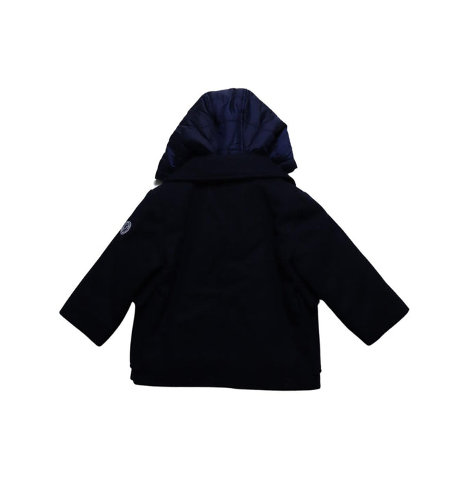A Black Coats from Jacadi in size 12-18M for girl. (Back View)