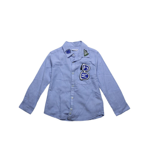 A Blue Long Sleeve Shirts from Little Marc Jacobs in size 4T for boy. (Front View)