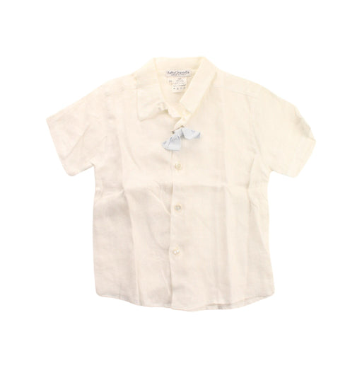 A White Overall Sets from Baby Graziella in size 2T for boy. (Front View)