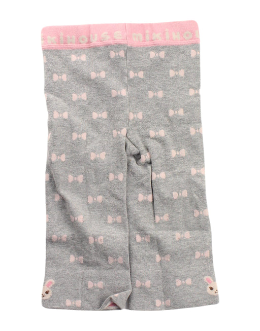 A Grey Leggings from Miki House in size 2T for girl. (Front View)