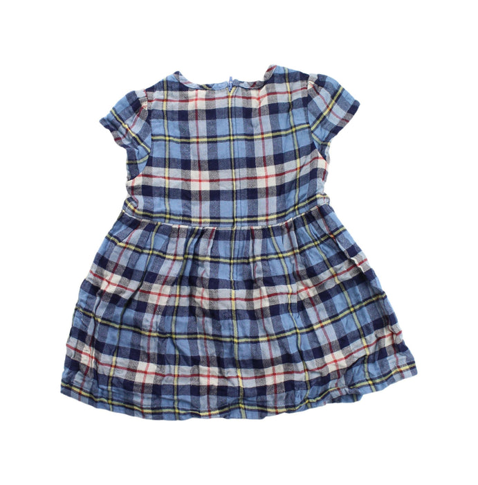 A Blue Short Sleeve Dresses from Miki House in size 18-24M for girl. (Back View)