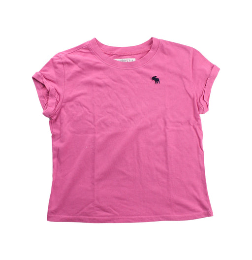 A Pink Short Sleeve Tops from Abercrombie & Fitch in size 5T for girl. (Front View)