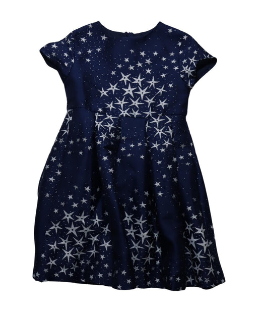 A Blue Short Sleeve Dresses from Jacadi in size 4T for girl. (Front View)