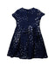 A Blue Short Sleeve Dresses from Jacadi in size 4T for girl. (Back View)