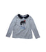 A Black Long Sleeve Tops from Jacadi in size 4T for girl. (Front View)