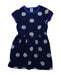 A Blue Short Sleeve Dresses from Petit Bateau in size 4T for girl. (Front View)