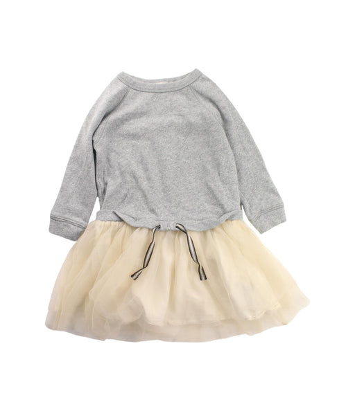A Grey Sweater Dresses from Crewcuts in size 5T for girl. (Front View)