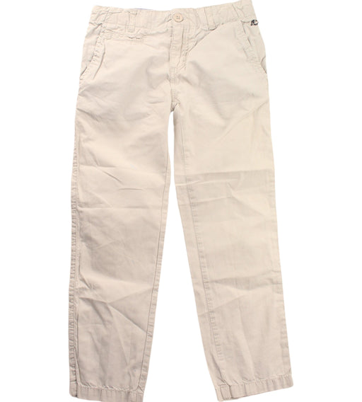 A Beige Casual Pants from Petit Bateau in size 6T for girl. (Front View)