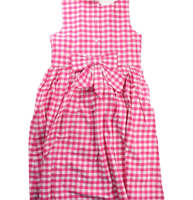 A Pink Sleeveless Dresses from Janie & Jack in size 8Y for girl. (Back View)