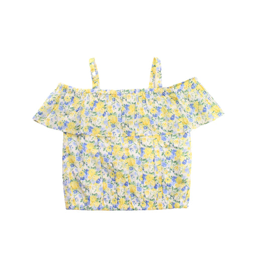 A Yellow Sleeveless Tops from Janie & Jack in size 8Y for girl. (Front View)