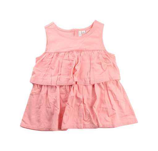 A Peach Sleeveless Tops from Janie & Jack in size 8Y for girl. (Front View)