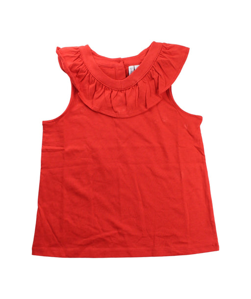 A Red Sleeveless Tops from Janie & Jack in size 12Y for girl. (Front View)