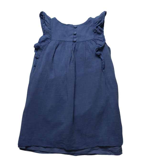 A Blue Sleeveless Dresses from Polo Ralph Lauren in size 5T for girl. (Back View)