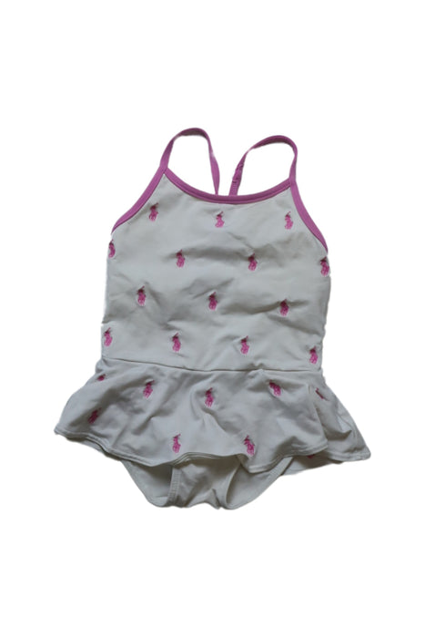 A Grey Sleeveless Bodysuits from Ralph Lauren in size 6-12M for girl. (Front View)