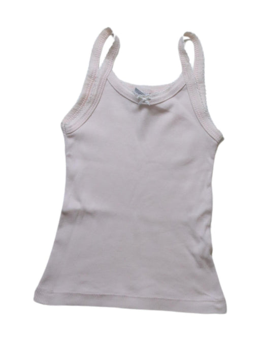 A White Sleeveless T Shirts from Petit Bateau in size 3T for girl. (Front View)