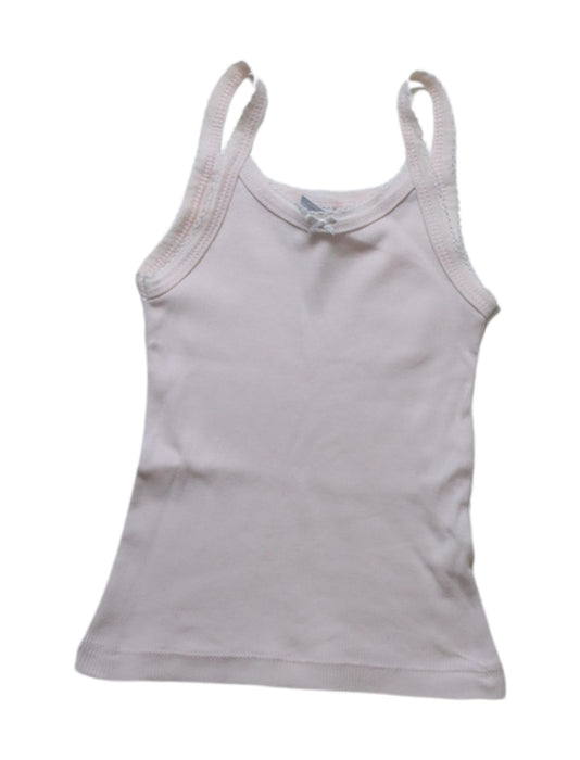 A White Sleeveless T Shirts from Petit Bateau in size 3T for girl. (Front View)