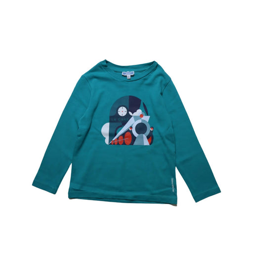 A Teal Long Sleeve T Shirts from Jacadi in size 6T for neutral. (Front View)
