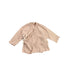 A Beige Long Sleeve Tops from Quincy Mae in size 0-3M for girl. (Front View)