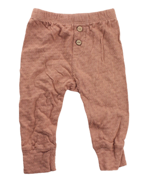 A Brown Sweatpants from Quincy Mae in size 3-6M for neutral. (Front View)