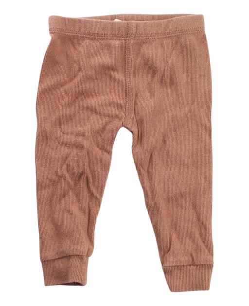 A Brown Sweatpants from Quincy Mae in size 6-12M for girl. (Front View)