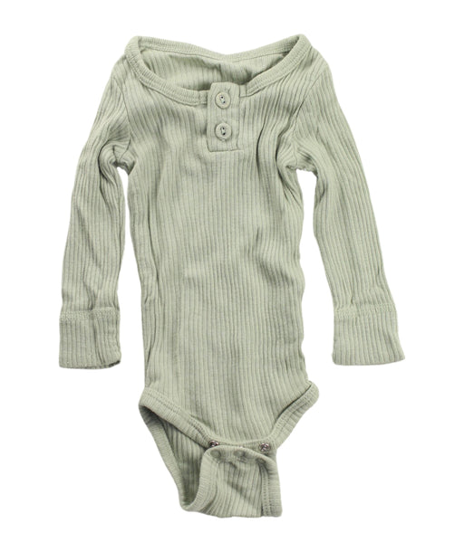 A Green Long Sleeve Bodysuits from Jamie Kay in size 0-3M for girl. (Front View)