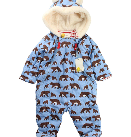 A Blue Snowsuits from Boden in size 3-6M for boy. (Front View)