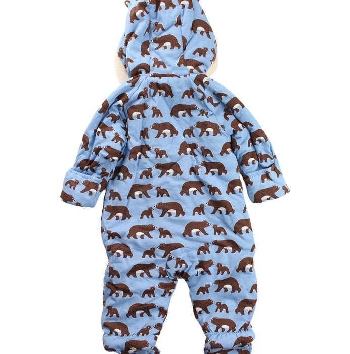 A Blue Snowsuits from Boden in size 3-6M for boy. (Back View)