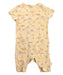 A Yellow Short Sleeve Rompers from Petit Piao in size 2T for neutral. (Front View)